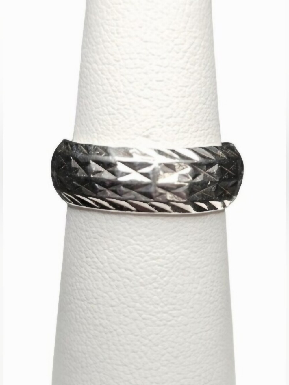 Vintage Sterling Silver Diamond-Cut Band Ring ATI Thailand Size 7 - Picture 1 of 6